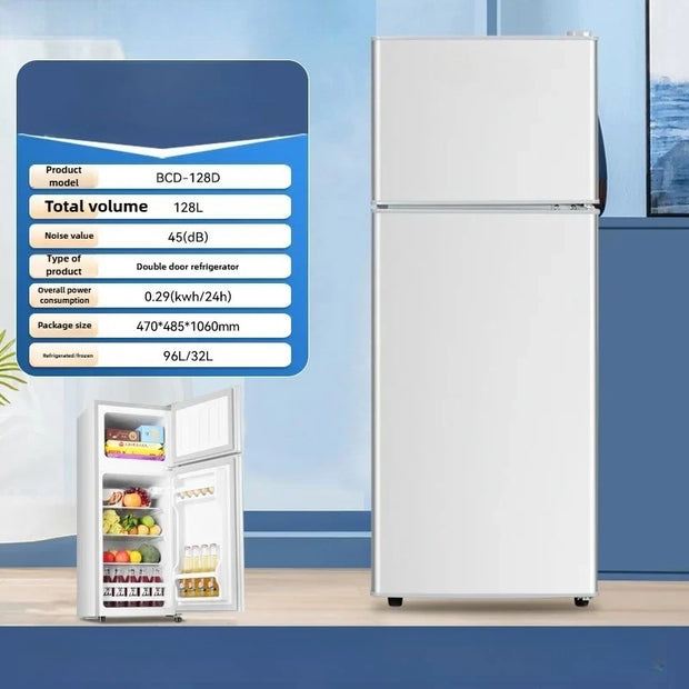 Household Mini Refrigerator for Rental Dormitory First-class Energy-saving Refrigerator Office Refrigerator with Deep Freezer