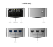 Chatreey T8 Pro Mini PC Intel Celeron N100 12G RAM Windows 11 Computer Dual LAN Three HD Firewall Server wifi 5