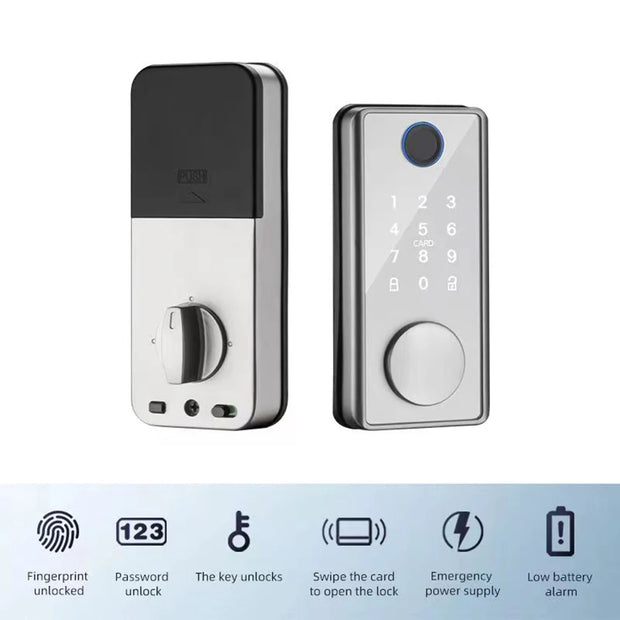 Anti-theft Smart Home Security Door Lock Tuya APP Bluetooth-compatible Smart Door Lock with Key Easy Installation