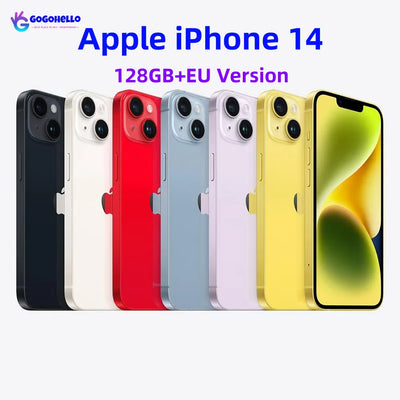 Original Unlocked Apple iPhone 14 EU Version 1SIM+eSIM 128GB 6.1" Super Retina OLED Face ID NFC A15 5G SmartPhone 98% New