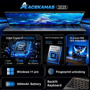 ACEKAMAS 15.6" Intel Core i7 6500U i3 6100U Laptop Computer Windows 11 16GB DDR4 1TB 2TB SSD Portable Notebook PC Gaming Laptops