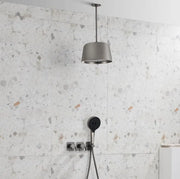 Brushed Gold Bathroom Shower Faucet Set 2 Way Rainfall Bathtub Mixer Hot Cold Water Mixed Tap ceiling arm Embedded Box