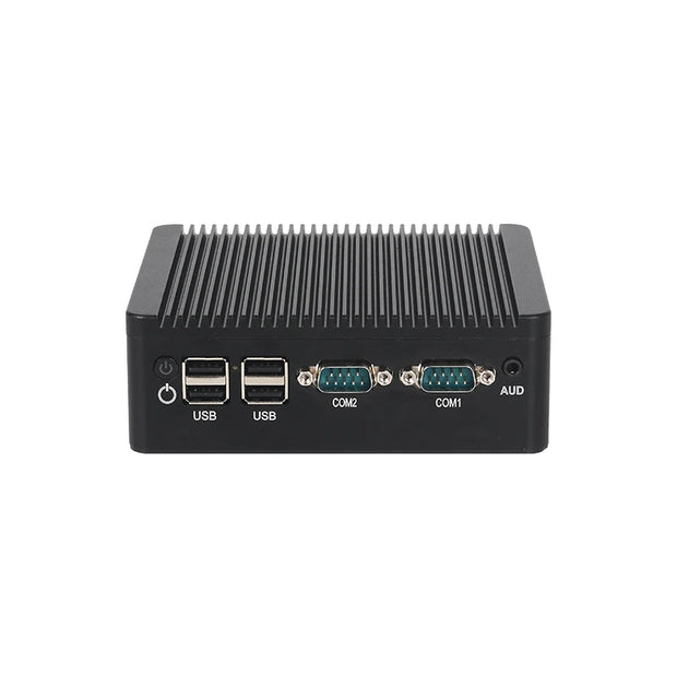 BEBEPC 2LAN4COM Mini PC with N2840/J2900 DDR3L RAM SSD Support RS232/485 WiFi with 6xUSB 1xHDMI Compact Computer for Industrial