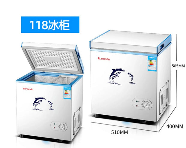 43L Freezer Refrigerator Mini Fridge Vertical Commercial Home Use Mixed Deep Freezer Cabinet Congelador Container 220V/50Hz