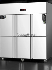 ZYY commercial four-door refrigerator vertical stainless steel large-capacity double-temperature freezer
