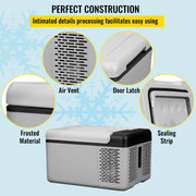 SucceBuy 9L 15L Car Refrigerator Portable Compressor Fridge Freezer Cooler 12V/24V DC 110-240V AC RV Travelling Camping Fishing