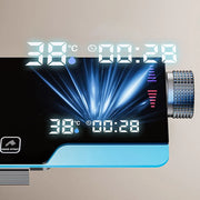 Space Aluminum Household Gun Gray Digital Display Shower Set Hotel Bathroom Shower Atmosphere Light Shower Full Set