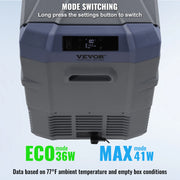 SucceBuy 30/37/45L Car Refrigerator Single Zone Portable Freezer&Built-in Light Compressor Cooler for Outdoor Camping RV