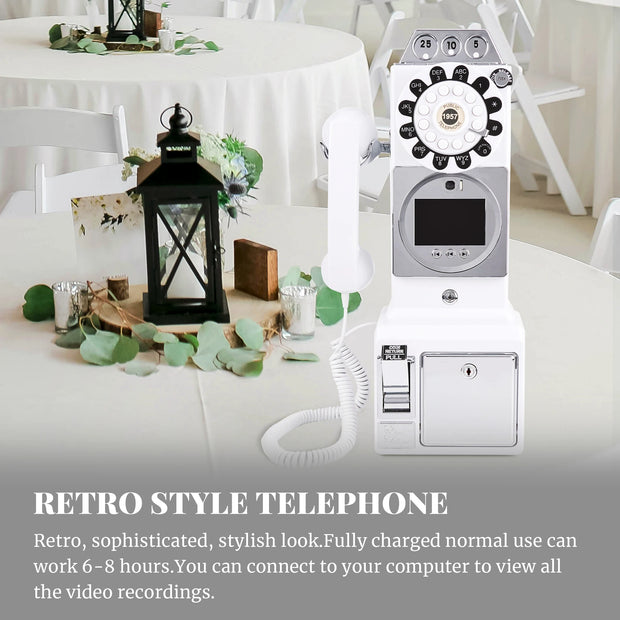 wedding party 32G  audio video guest book phone  Retro style retro phone booth  message recording video audio guest book phon