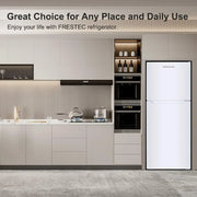 14.6 CU' Refrigerator with Freezer, Apartment Size Refrigerator Top Freezer, 2 Door Fridge with Adjustable Thermostat Control
