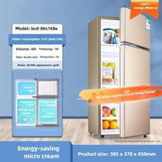 Household Small Refrigerator with Deep Freezers Rental Room Double Door Fridge Freezer First Level Energy Saving Refrigerator Z