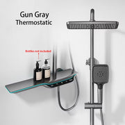 LED Digital Bath Shower Faucet Bathroom Atmosphere Hot Cold Mixer Shower System Bathtub Wall Mount SPA Rainfall Thermostatic Set