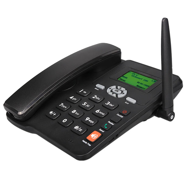 Wireless Cordless Phone Desktop Telephone Support GSM 850/900/1800/1900MHZ Dual SIM Card 2G Fixed Antenna Radio Alarm Clock