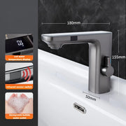 Smart Sensor LED Faucet Bathroom Basin Infrared Faucet Kitchen Sink Mixer Tap Hot and Cold Vanity Touchless Tap Digital Display
