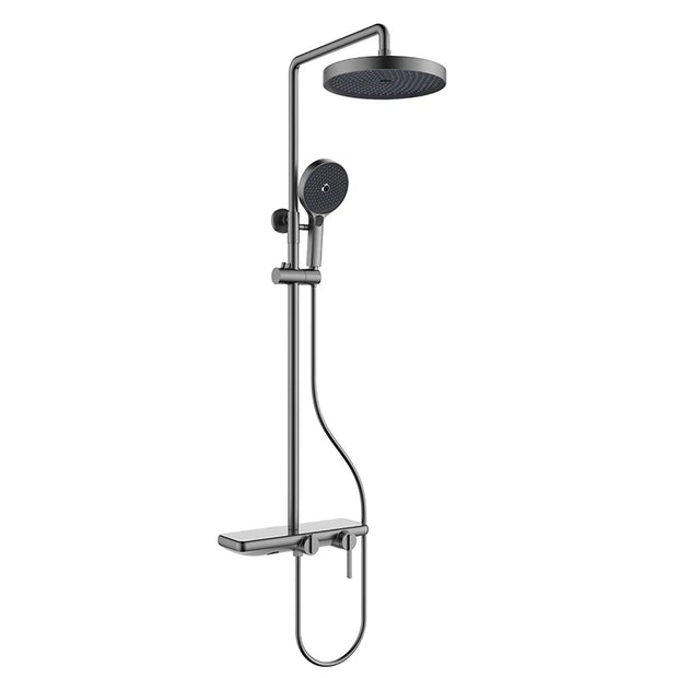 VGX Bathroom Shower System Set Modern Shower Faucet Set 3-way Rainfall  Shower Set Shower Mixer Crane with Hand Shower Set Grey