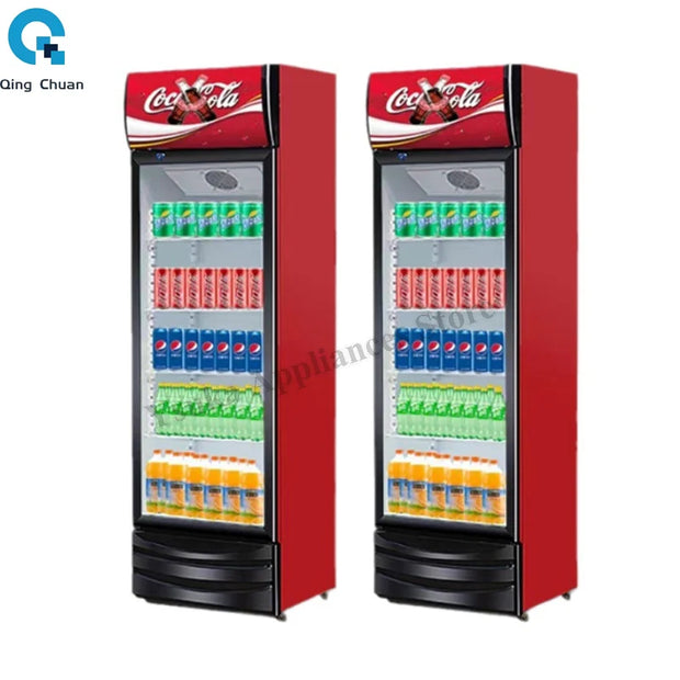 Qingchuan Display Cabinet Commercial Refrigerated Fresh Freezer Convenience Store Single Double Door Refrigerator