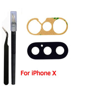 1 Set Back Camera Lens Glass For iPhone Xs 11 12 13 mini 14 15 Plus Pro Max Rear Camera Repairing Parts With 3m Glue & Tools
