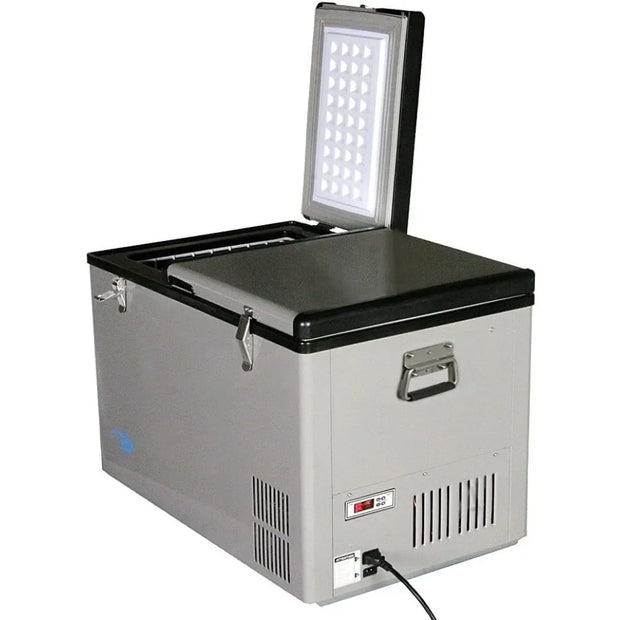 FM-62DZ 62 Quart Dual Zone Portable Refrigerator and Deep Freezer Chest, AC 110V/ DC 12V, Real Freezer for Car, Home