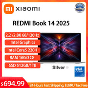 XIAOMI Redmi Book 14 2025 Laptop Intel Core 5 210H 220H 14"Inch 2.2/2.8K 120Hz RAM 32GB SSD 1TB Notebook Ultrabook Computer PC