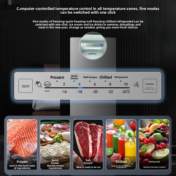 HXL Vertical Freezer Air-cooled Frost-free Single Door Freezer Refrigerated Refrigerator