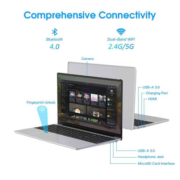 15.6" IPS intel N5095 gaming laptops portable notebook computer pc 16GB 32GB DDR4 512GB 1TB SSD Windows11 Backlit Keyboard deals