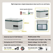Car And Home Dual-purpose Freezer Compressor Refrigeration For 25 Years, New Camping Self-driving Small Refrigerator
