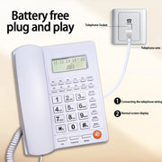 New Landline Telephone Desktop Telephone Fixed Telephone Caller Telephone Front Desk Home Office with Call Display Telephon