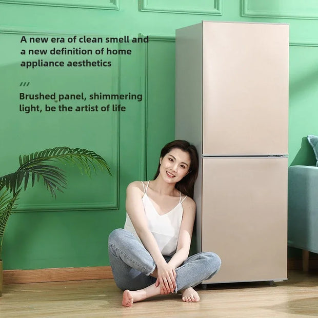 large capacity Refrigerator Dormitory Rental Room Double Door Freezer Refrigerator First Level Energy Saving Silent Refrigerator