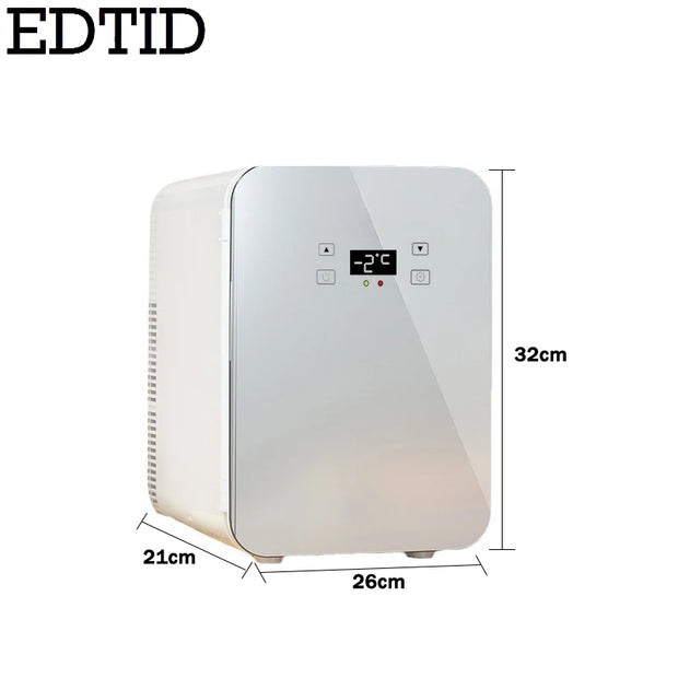 12V Car refrigerator Small Household Refrigeration Cabinet Car Home Dual-use Freezer Cosmetics refrigeration Box Mini Fridge 10L