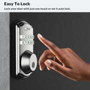 Smart Keypad Door Lock-Fingerprint  Entry Door Lock Deadbolt,  20 Touch Locking And 20 User Codes, Easy To Install And Program