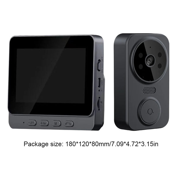 Digital Door Viewer 2.4G WiFi Automatic Sensing Home Digital Viewer IR Night Vision Smart Video Doorbell Camera Two-Way Intercom