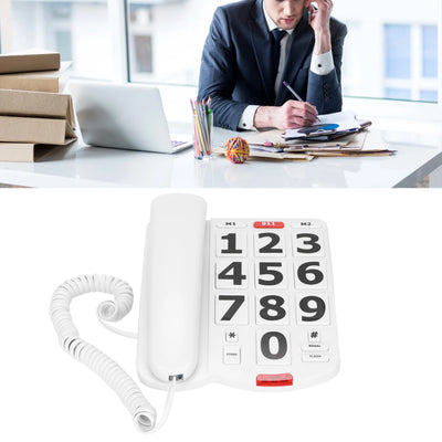 Big Button Phone Wired Big Button Landline Phone with Easy to Read Big Buttons and Super Loud Ringtones