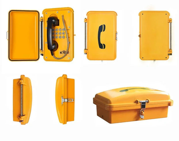 Outdoor Popular Telephone Public Yellow Aluminium Call Phones EMC VOIP SIP2.0 Industrial Telephpne