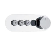 Digital Brushed Gold Shower Faucet Mixing Valve 2-3 Ways Concealed Shower Valve Brass thermostatic Valve Wall Mount Embedded Box