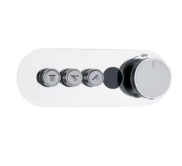 Digital Brushed Gold Shower Faucet Mixing Valve 2-3 Ways Concealed Shower Valve Brass thermostatic Valve Wall Mount Embedded Box