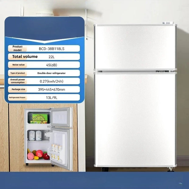 Household Mini Refrigerator for Rental Dormitory First-class Energy-saving Refrigerator Office Refrigerator with Deep Freezer