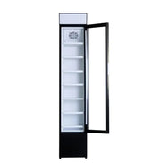 Slim Refrigerator 315L  air Cooling Glass Door Freezer Upright Double Temperature Fridge Free Print logo Defrost Defog Freezer