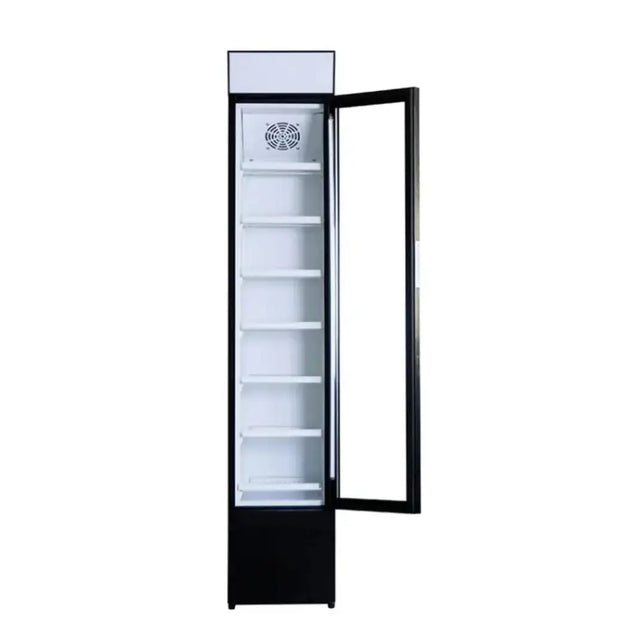 Slim Refrigerator 315L  air Cooling Glass Door Freezer Upright Double Temperature Fridge Free Print logo Defrost Defog Freezer