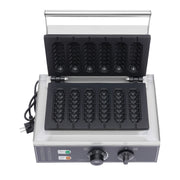1500W 220V Commercial 6pcs Waffle Maker Hot Dog Machine DIY food Making Machine