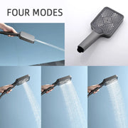 Luxury Led Display Brass Gun Grey Showers Wall Mounted Temperature Display Thermostatic Rainfall Bathroom Shower Sets