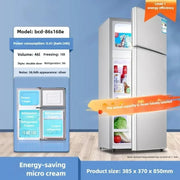 Household Small Refrigerator with Deep Freezers Rental Room Double Door Fridge Freezer First Level Energy Saving Refrigerator Z