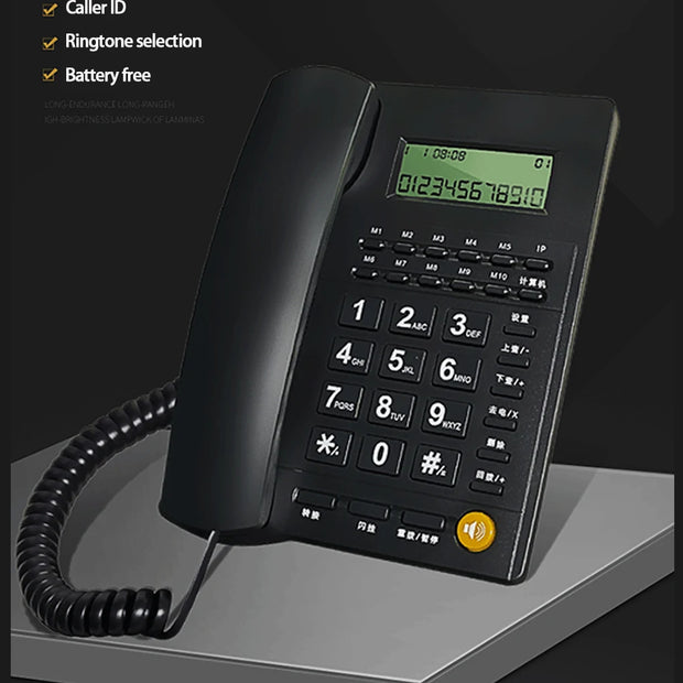 New Landline Telephone Desktop Telephone Fixed Telephone Caller Telephone Front Desk Home Office with Call Display Telephon