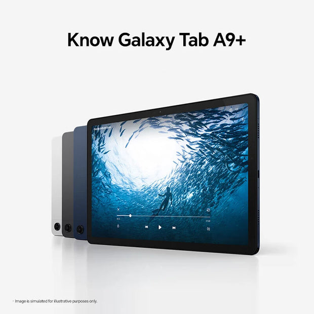 NEW SAMSUNG Galaxy Tab A9+ 11" 4GB + 64GB Android Tablet Dolby Atmos 90Hz Multitasking Snapdragon 6 Series for Study Work