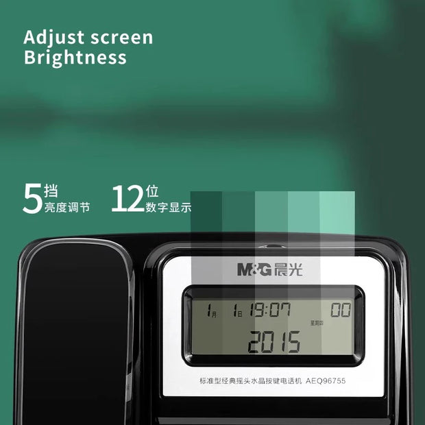 M&G Office Phone Desktop Corded Phone with Display for Home/Hotel/Office,Speakerphone with Music