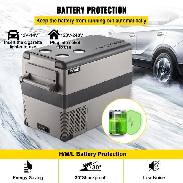 VEVOR Portable Small Car Freezer  Mini Car Freezer Refrigerator  Fridge Cooler  Fridge Freezer AC/DC Vehicle  Fridge