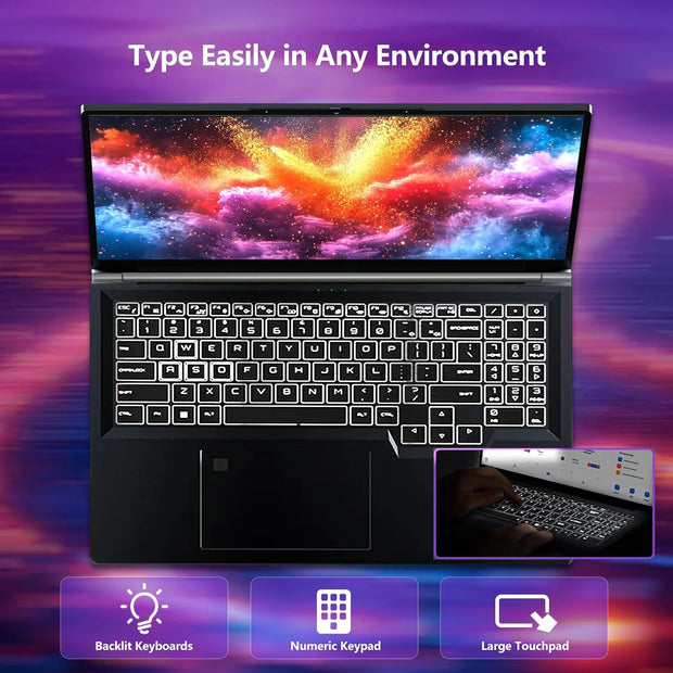 ACEKAMAS 16" Gaming Laptop intel Core i7-6700HQ GTX 1060 IPS 1920*1200 Notebook PC 16GB RAM 1TB SSD Windows 11 Laptop Computer