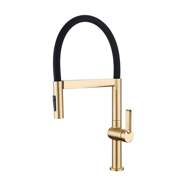 VGX Kitchen Faucet Sink Faucets Rubber Pull Down Stream Sprayer Taps Rotatable Kitchen Mixer Water Tap Hot Cold Crane Brass Grey
