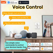 Matter WiFi Mini Smart Socket 10A US Timeing Wireless Voice Control Smart Life App Works With Tuya Homekit Alexa Google Home
