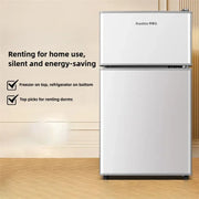 68L Double Door Refrigerators for Home Energy-Saving Fridge Freezer Dormitory Rental Room Refrigerator with Deep Freezer Z