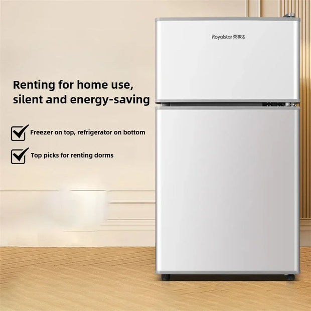 68L Double Door Refrigerators for Home Energy-Saving Fridge Freezer Dormitory Rental Room Refrigerator with Deep Freezer Z